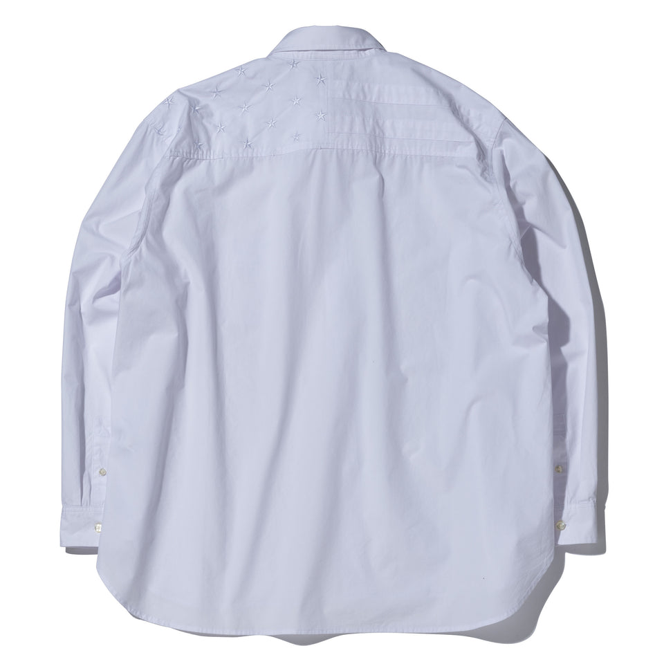 長袖 タイプライターシャツ スター&ストライプス BLACK LABEL SS23 ホワイト