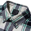 長袖 マドラスチェック ボタンダウンシャツ BLACK LABEL SS23 グリーン
