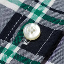 長袖 マドラスチェック ボタンダウンシャツ BLACK LABEL SS23 グリーン