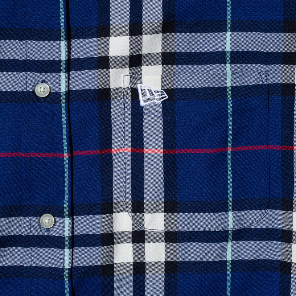 長袖 マドラスチェック ボタンダウンシャツ BLACK LABEL SS23 ネイビー