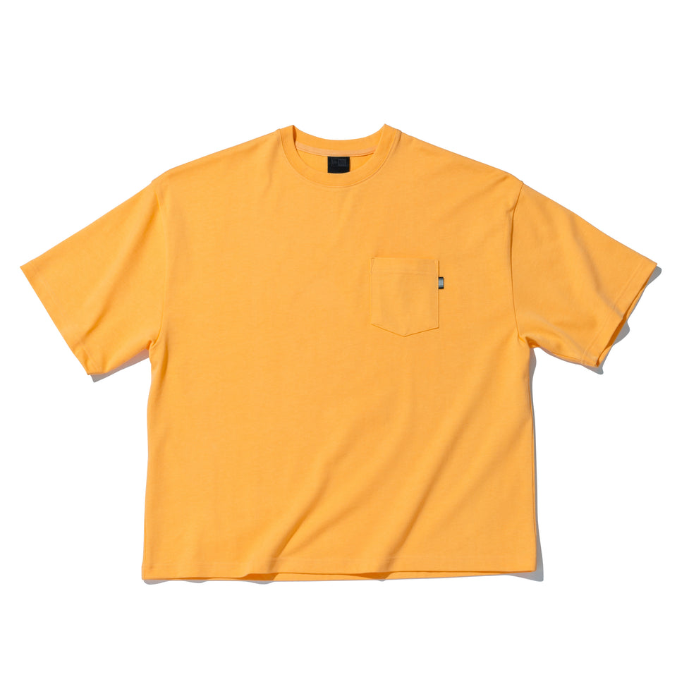 半袖 ポケット ヘビーウェイト コットンTシャツ NEW ERA BLACK LABEL オレンジ ビッグシルエット