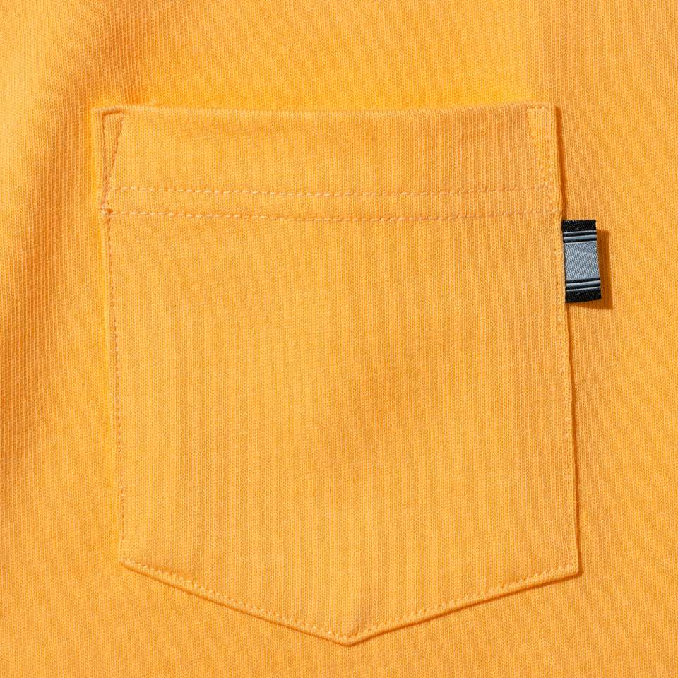 半袖 ポケット ヘビーウェイト コットンTシャツ NEW ERA BLACK LABEL オレンジ ビッグシルエット