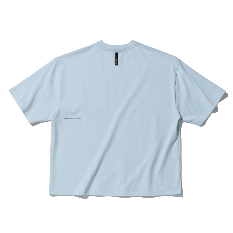 半袖 ポケット ヘビーウェイト コットンTシャツ NEW ERA BLACK LABEL ライトブルー ビッグシルエット