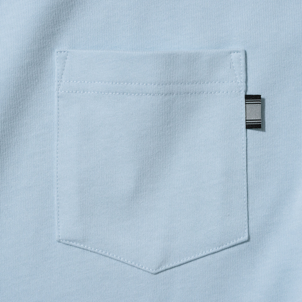 半袖 ポケット ヘビーウェイト コットンTシャツ NEW ERA BLACK LABEL ライトブルー ビッグシルエット