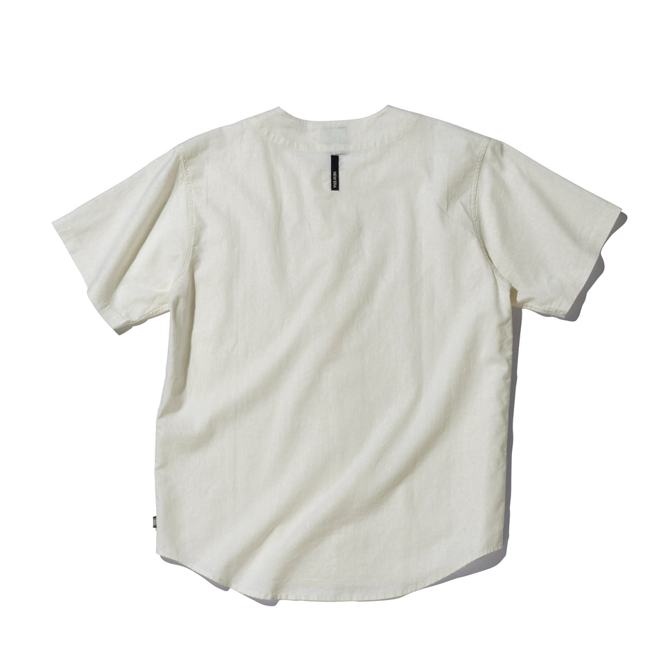 半袖 ベースボールシャツ NEW ERA BLACK LABEL オフホワイト