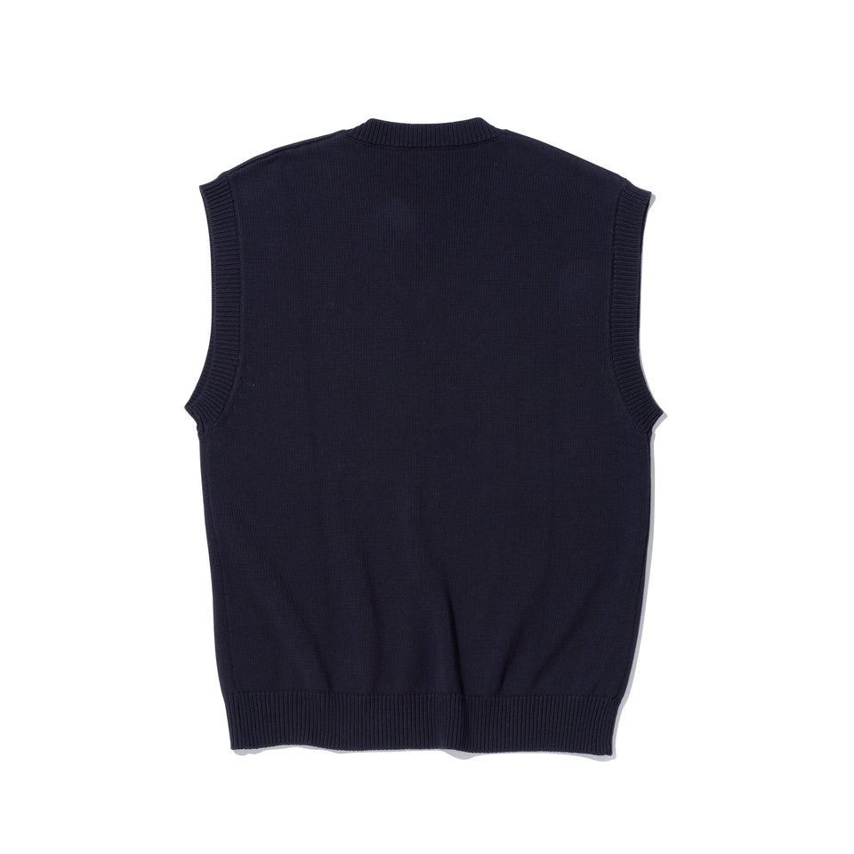 コットン ニットベスト BLACK LABEL SS23 ネイビー