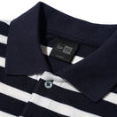 半袖 オーバーサイズド ポロシャツ BLACK LABEL SS23 ボーダー ネイビー