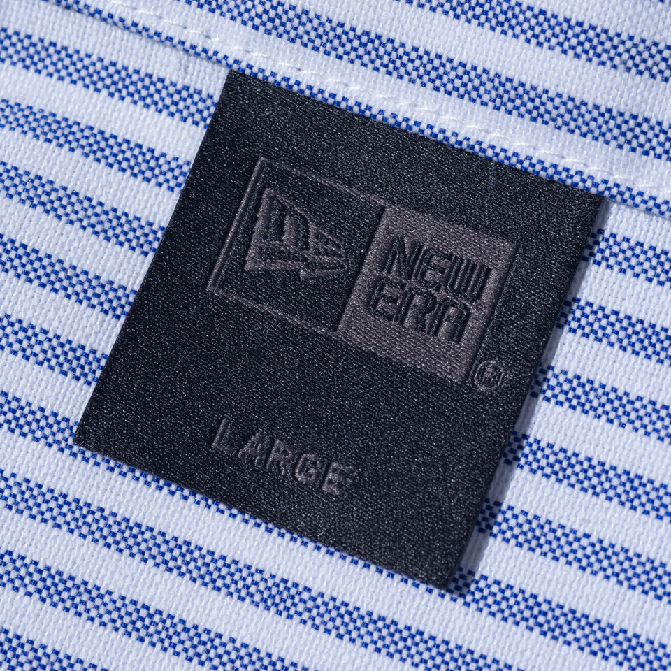 半袖 マルチポケット オックスフォードシャツ BLACK LABEL SS23 ストライプ ネイビー