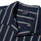 半袖 オープンカラー シャツ BLACK LABEL SS23 ストライプ ネイビー