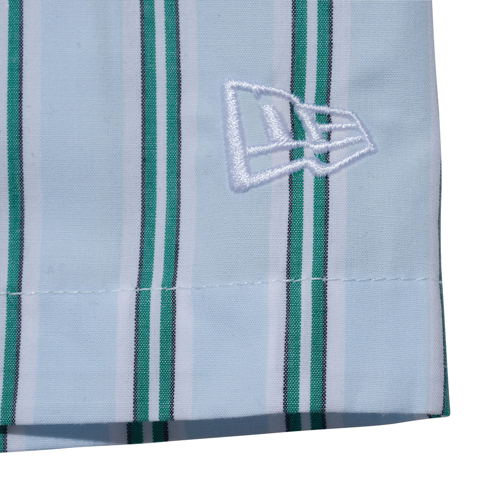 半袖 オープンカラー シャツ BLACK LABEL SS23 ストライプ グリーン