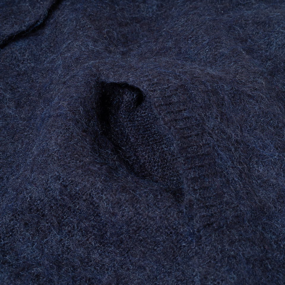 モヘアカーディガン BLACK LABEL FW22 ネイビー