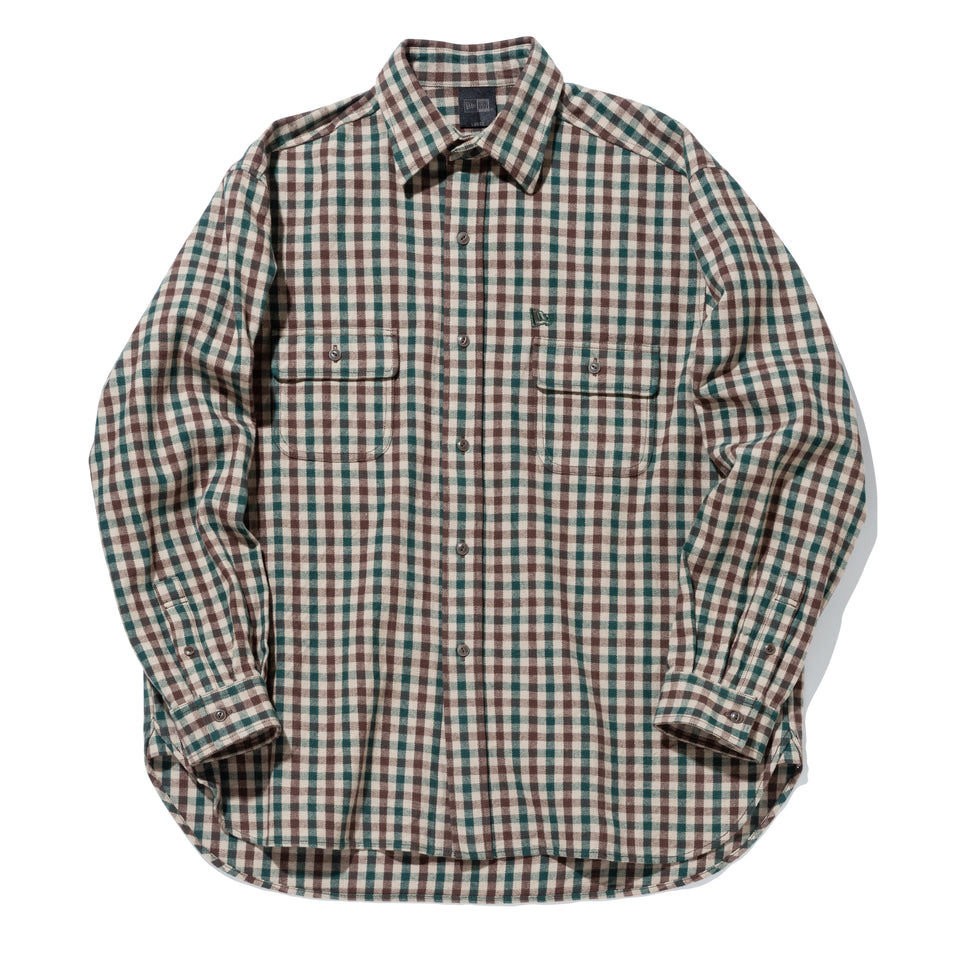 フランネルチェックシャツ BLACK LABEL FW22 ブラウン