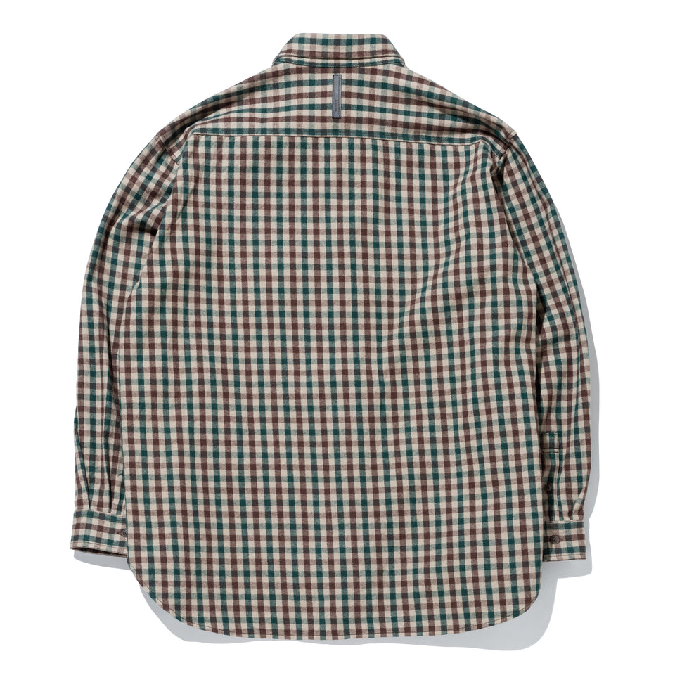 フランネルチェックシャツ BLACK LABEL FW22 ブラウン