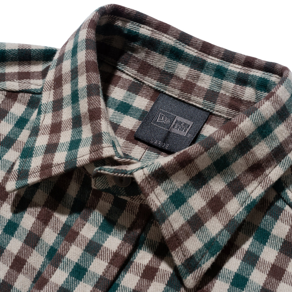 フランネルチェックシャツ BLACK LABEL FW22 ブラウン