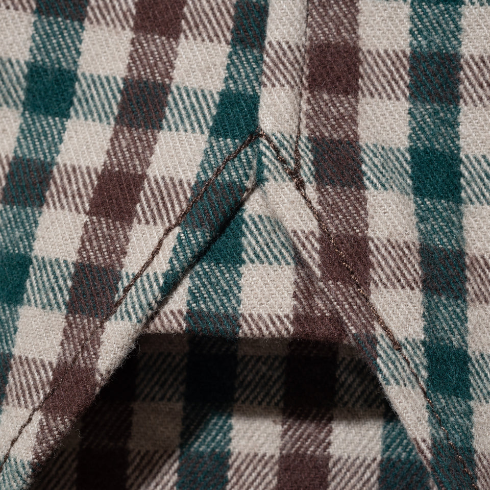 フランネルチェックシャツ BLACK LABEL FW22 ブラウン