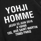 裏毛 コットン スウェット プルオーバーフーディ Yohji Yamamoto SS23 アドレスロゴ ブラック