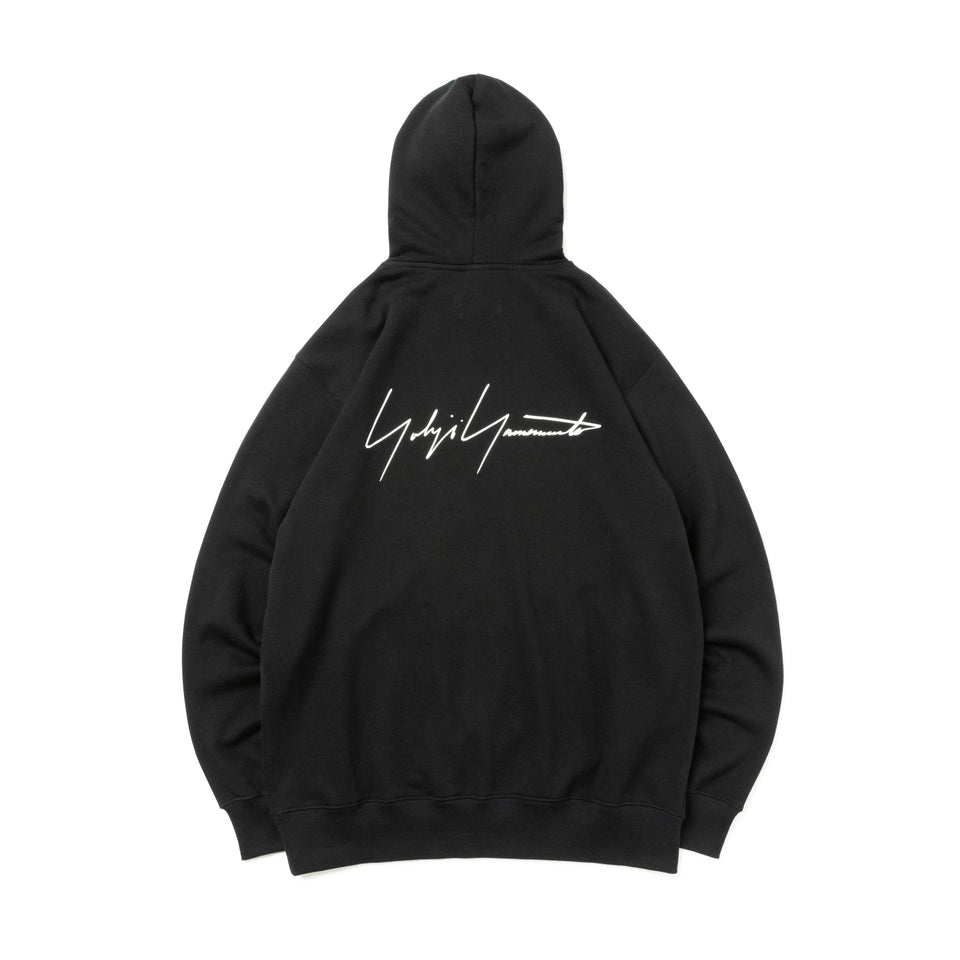 裏毛 コットン スウェット プルオーバーフーディ Yohji Yamamoto SS23 アドレスロゴ ブラック