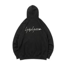 裏毛 コットン スウェット プルオーバーフーディ Yohji Yamamoto SS23 アドレスロゴ ブラック