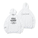 裏毛 コットン スウェット プルオーバーフーディ Yohji Yamamoto SS23 アドレスロゴ ホワイト
