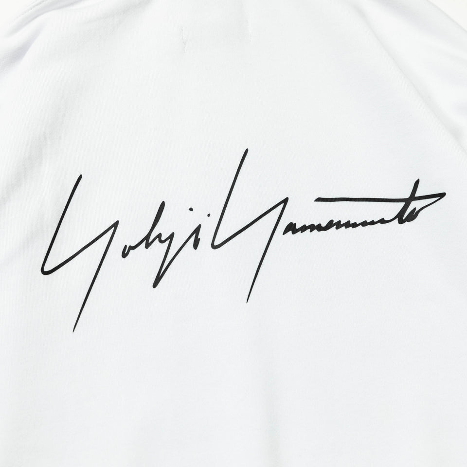 裏毛 コットン スウェット プルオーバーフーディ Yohji Yamamoto SS23 アドレスロゴ ホワイト
