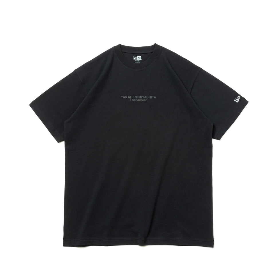半袖 コットン Tシャツ TAKAHIROMIYASHITATheSoloist. リフレクティブロゴ ブラック レギュラーフィット