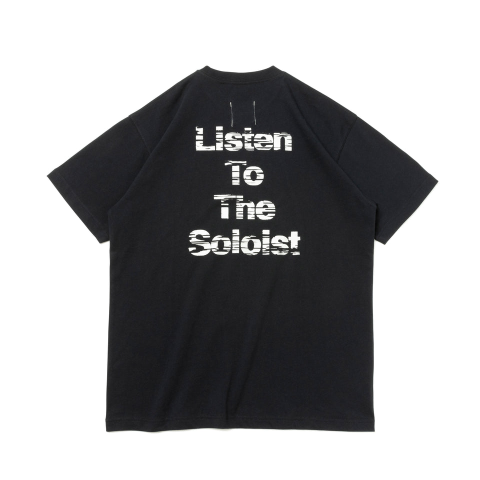 半袖 コットン Tシャツ TAKAHIROMIYASHITATheSoloist. リフレクティブロゴ ブラック レギュラーフィット
