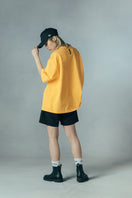 半袖 ポケット ヘビーウェイト コットンTシャツ NEW ERA BLACK LABEL オレンジ ビッグシルエット