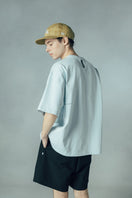 半袖 ポケット ヘビーウェイト コットンTシャツ NEW ERA BLACK LABEL ライトブルー ビッグシルエット