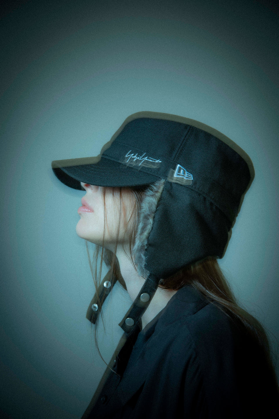 レンジ イアーフラップ Yohji Yamamoto FW20 シグネチャーロゴ ブラック