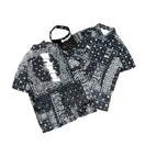 【ゴルフ】 ミドルネック 半袖 テック Tシャツ F.C.Real Bristol ペイズリー ブラック