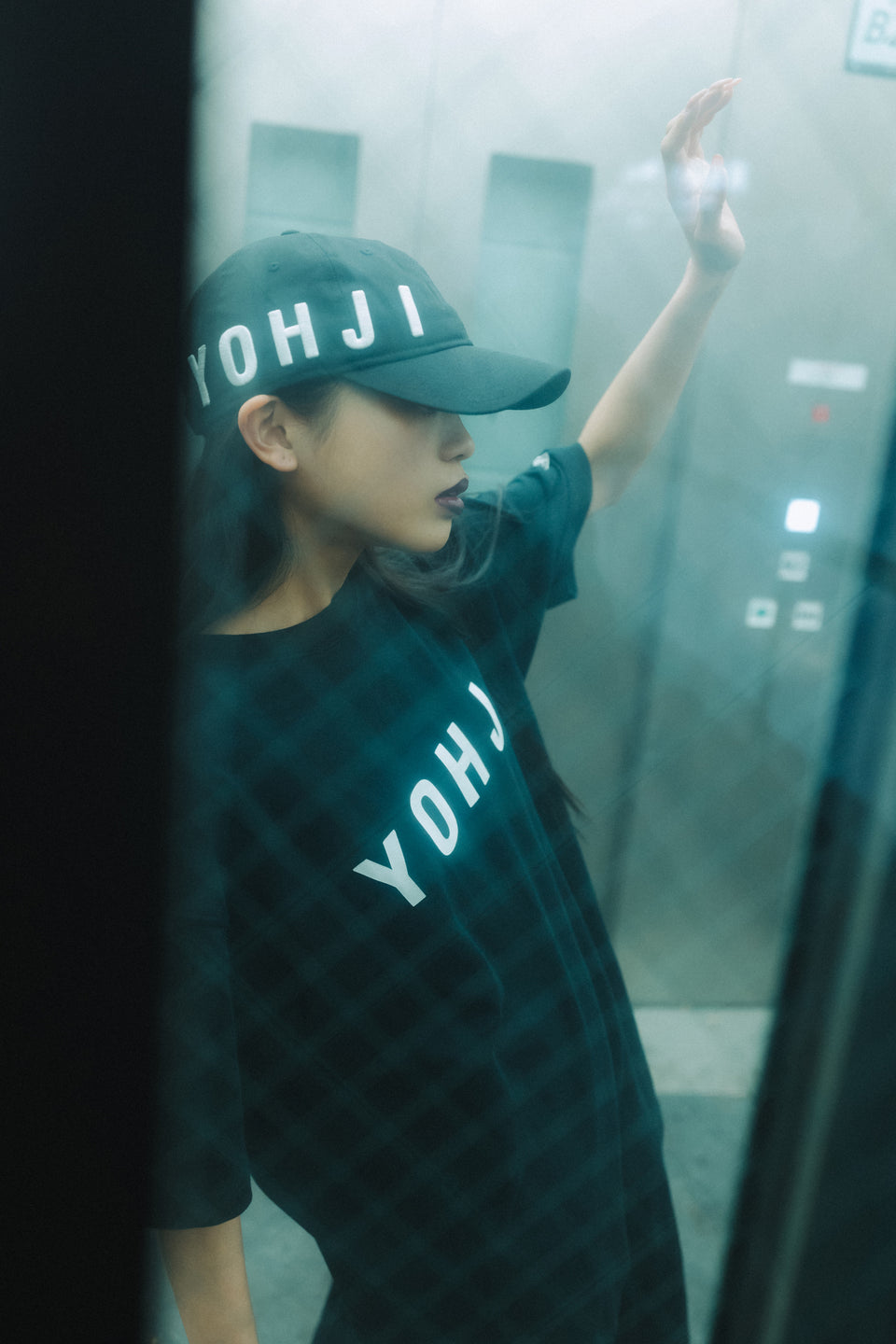半袖 コットン Tシャツ Yohji Yamamoto SS22 ブロックフォント ブラック