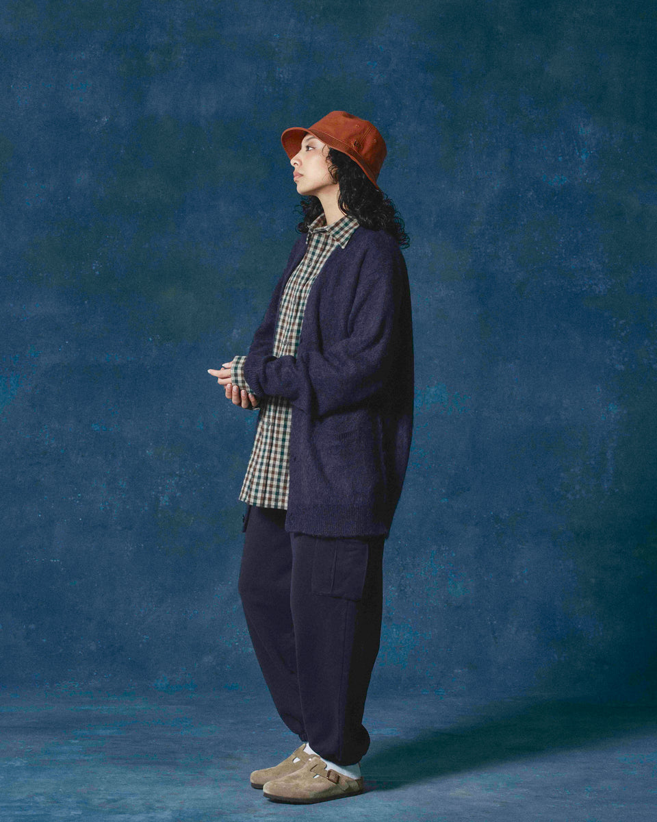 モヘアカーディガン BLACK LABEL FW22 ネイビー